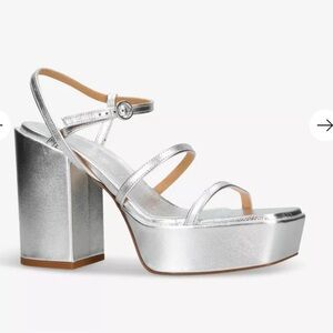 AEYDE
Katalin strappy leather heeled sandals
425 Silver Platform Block Heel 39